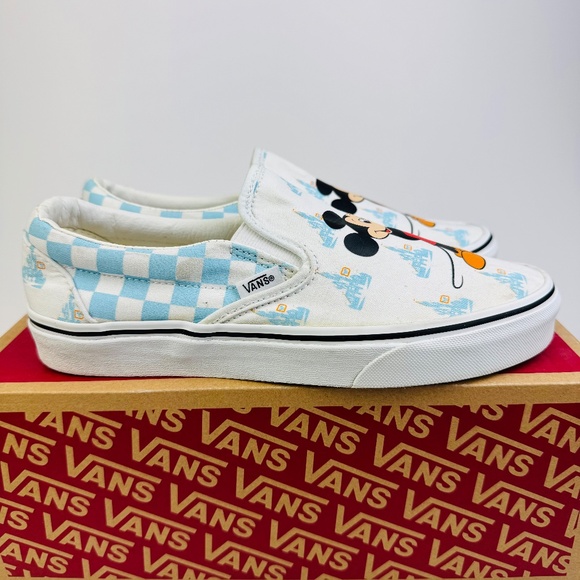 Vans Slip On Disney World 50th Anniversary Mickey Mouse Shoes Mens 7 Womens 8.5 - Picture 3 of 13